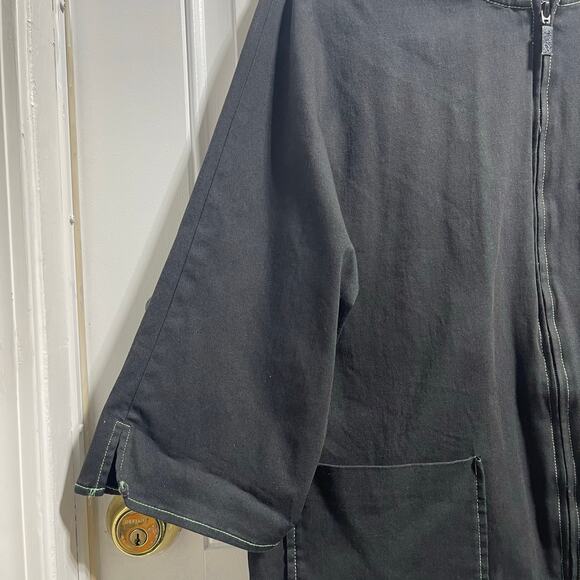 Bob Mackie Emboidered Cockatoo Florals Zip Jacket Artsy Women's Large - Picture 6 of 8